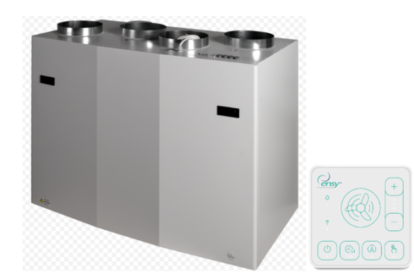 Rekuperatorius ENSY WAVE 550BH/1 vert. deš. p. 794 m³/h su Wi-Fi ir Bluetooth valdikliu