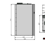Rekuperatorius ENSY InoVent AHU-400BV vert. kair.p. 470m³/h. Komplekte valdiklis su WI-FI